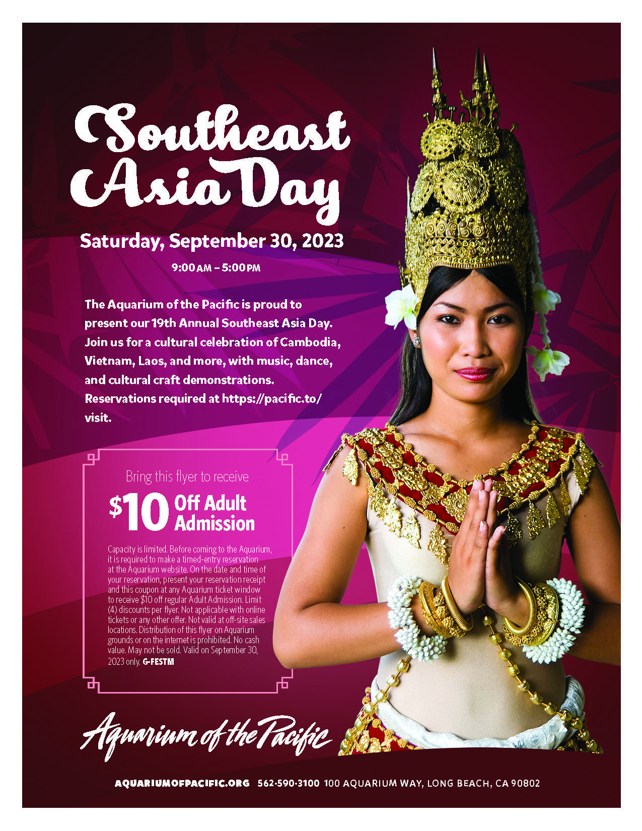 Southeast Asia Day at Aquarium of the Pacific – Saturday, September 30, 2023